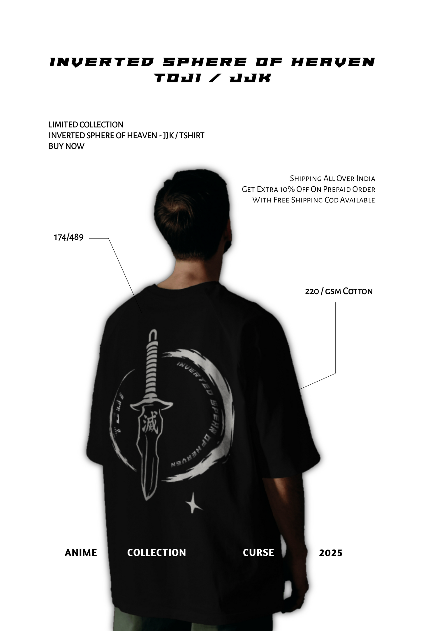 Inverted Sphere Of Heaven / JJK / Oversized Tshirt