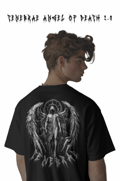 Tenebrae Angel Of Death 2.0 | Casual Wear Black Crew Tshirt